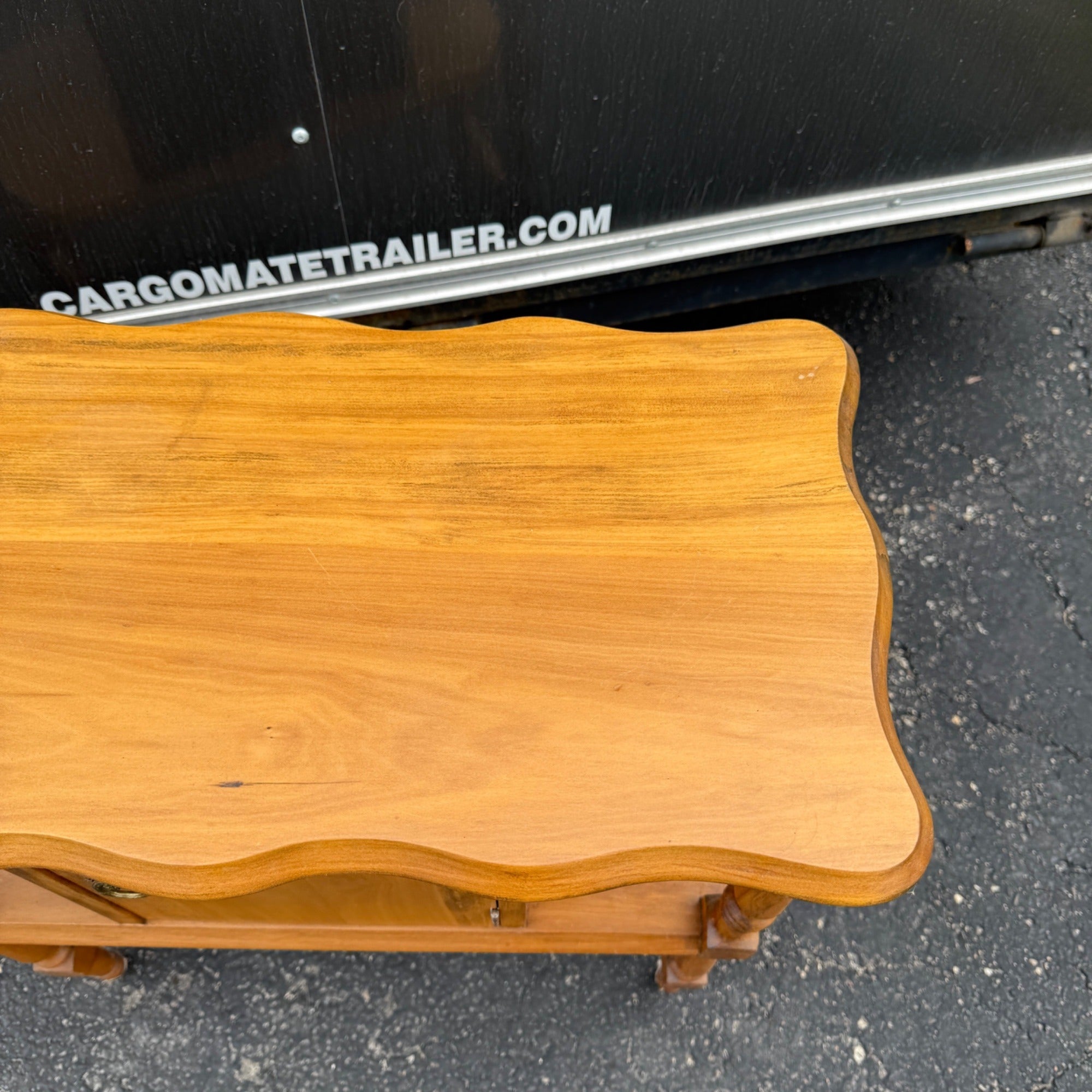 Vintage Wooden Humidor Shelf Cabinet Accent Table