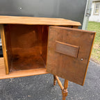 Vintage Wooden Humidor Shelf Cabinet Accent Table