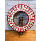 Antique Gambling Dice Gaming Roulette Wheel Wooden Carnival Sign 1900s Folk Art