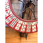Antique Gambling Dice Gaming Roulette Wheel Wooden Carnival Sign 1900s Folk Art