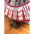 Antique Gambling Dice Gaming Roulette Wheel Wooden Carnival Sign 1900s Folk Art