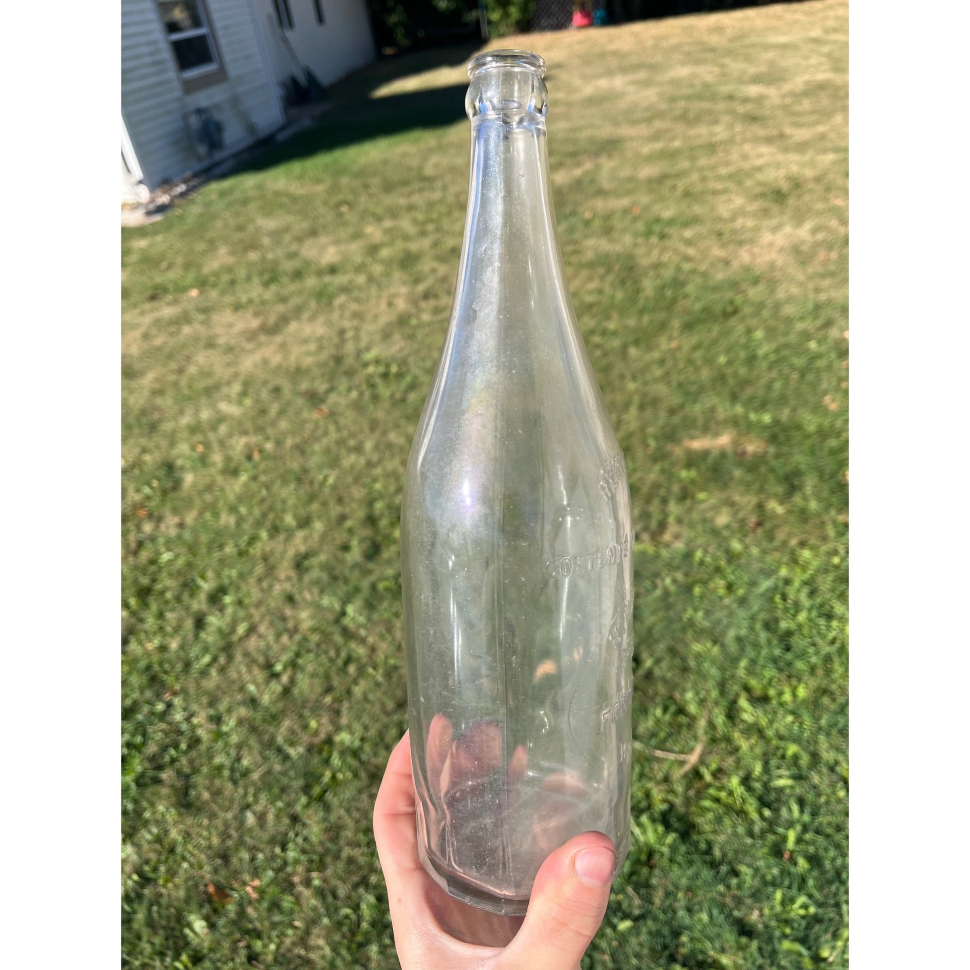 Vintage 1920s H. Nehring & Sons Fond du Lac Wis Glass Soda Bottle 1 Pint 12 oz