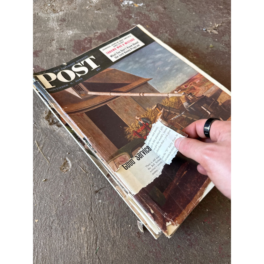 Vintage Saturday Evening Post Magazine Lot of 17 1940s 1950s Norman Rockwell