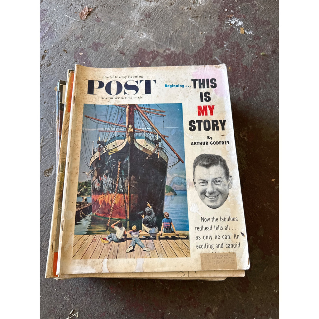 Vintage Saturday Evening Post Magazine Lot of 17 1940s 1950s Norman Rockwell