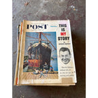 Vintage Saturday Evening Post Magazine Lot of 17 1940s 1950s Norman Rockwell