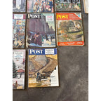 Vintage Saturday Evening Post Magazine Lot of 17 1940s 1950s Norman Rockwell
