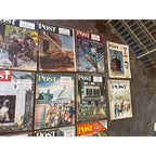 Vintage Saturday Evening Post Magazine Lot of 17 1940s 1950s Norman Rockwell