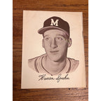 1954 Preferred Products Warren Spahn Milwaukee Braves 8x10 Sepia Photo RARE