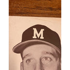1954 Preferred Products Warren Spahn Milwaukee Braves 8x10 Sepia Photo RARE