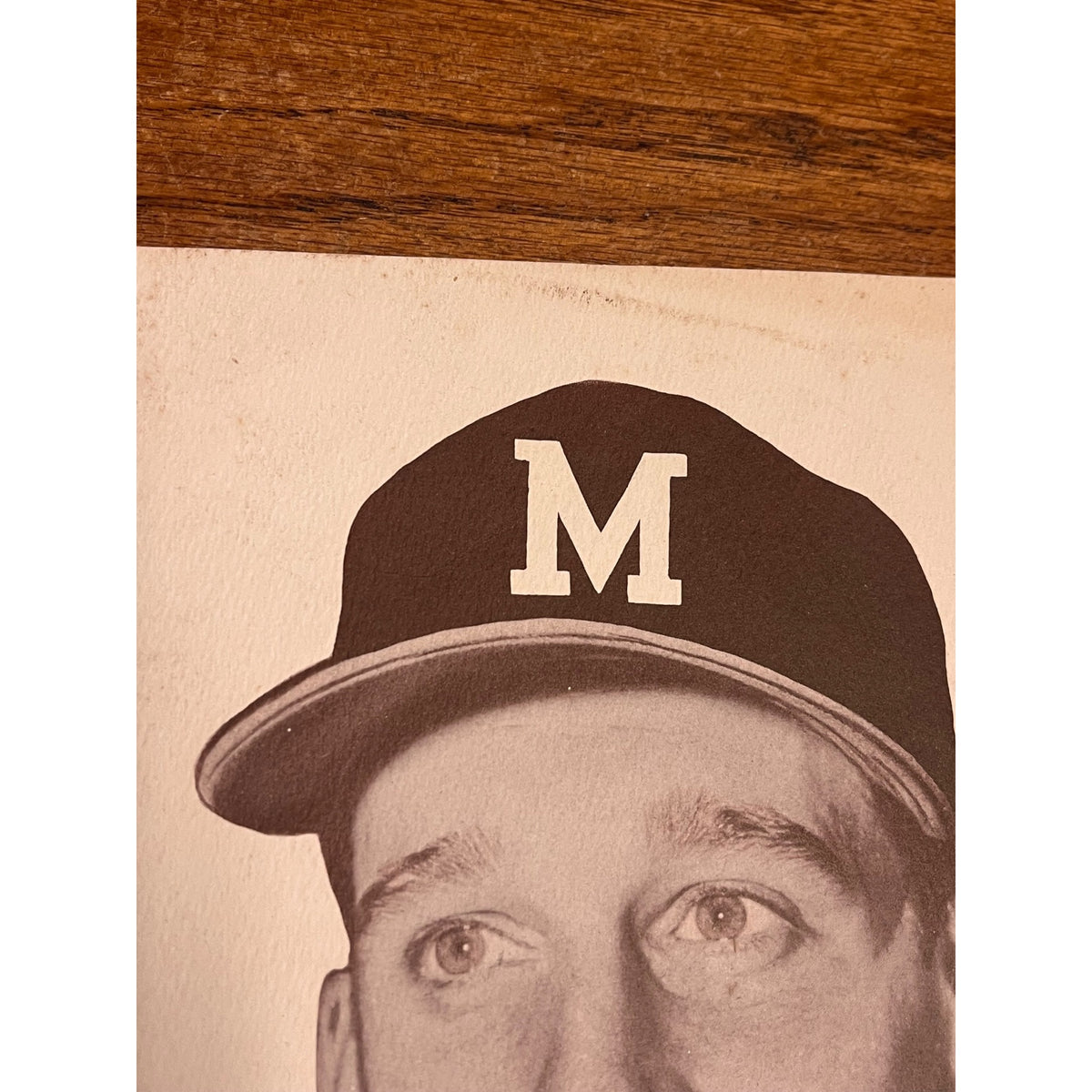 1954 Preferred Products Warren Spahn Milwaukee Braves 8x10 Sepia Photo RARE