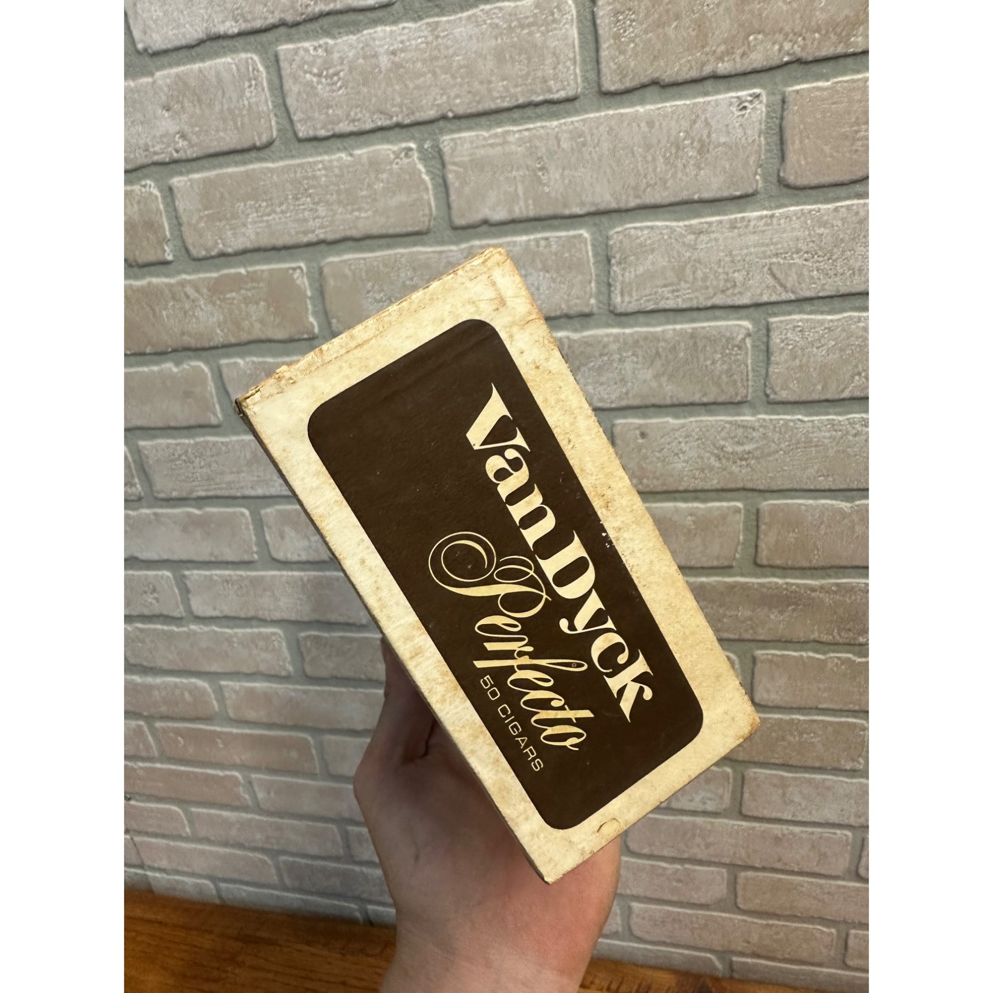 Vintage 1960s Van Dyck Perfectos Cigar Box Pressed Cardboard Advertising