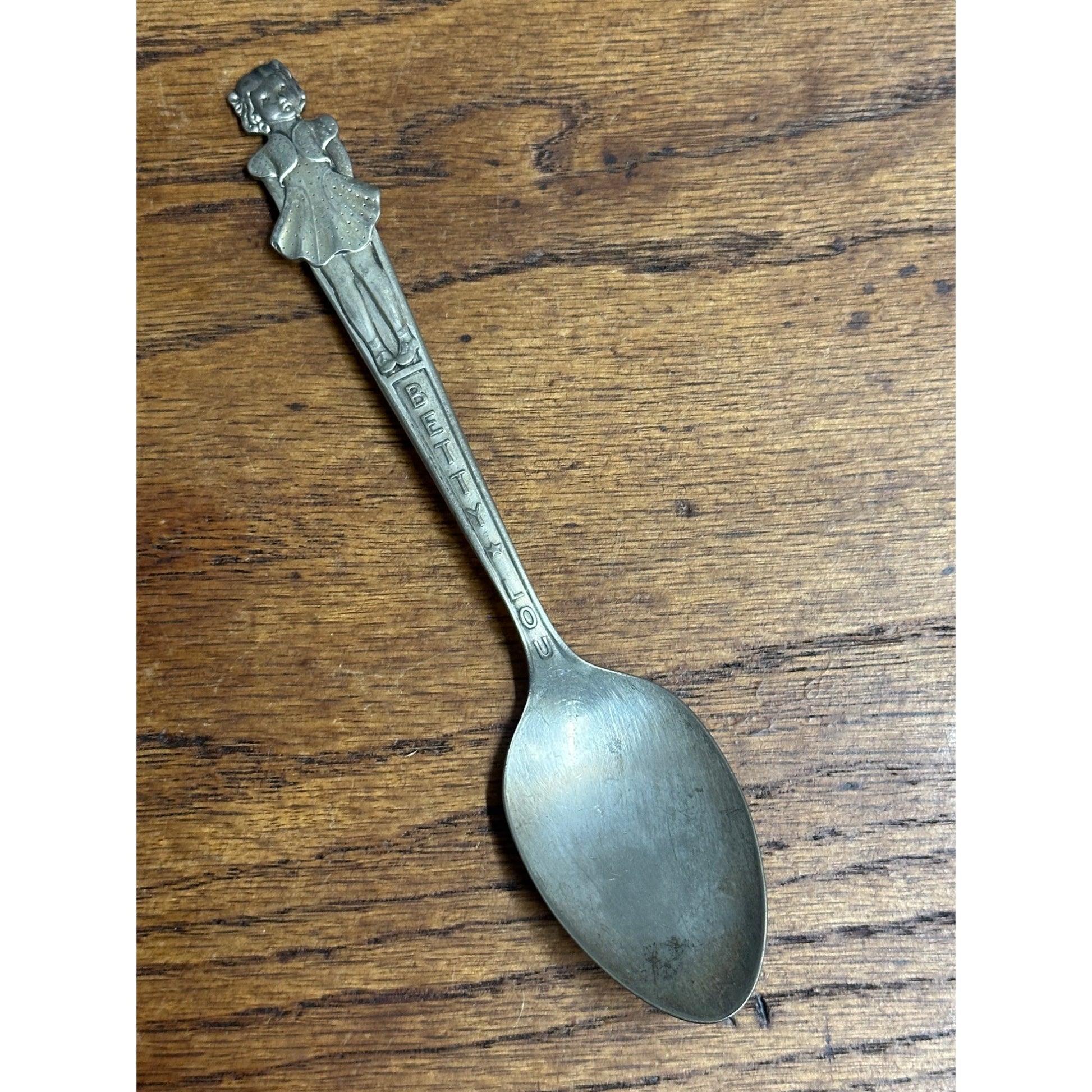 Vintage Carlton Sliverplate Betty Lou Character Child’s Spoon Silver Plated