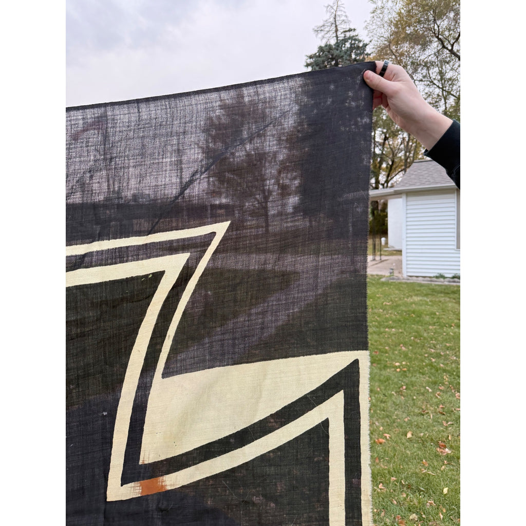 Original WWI Era Imperial German Jack Naval Ship's Flag Kriegsmarine