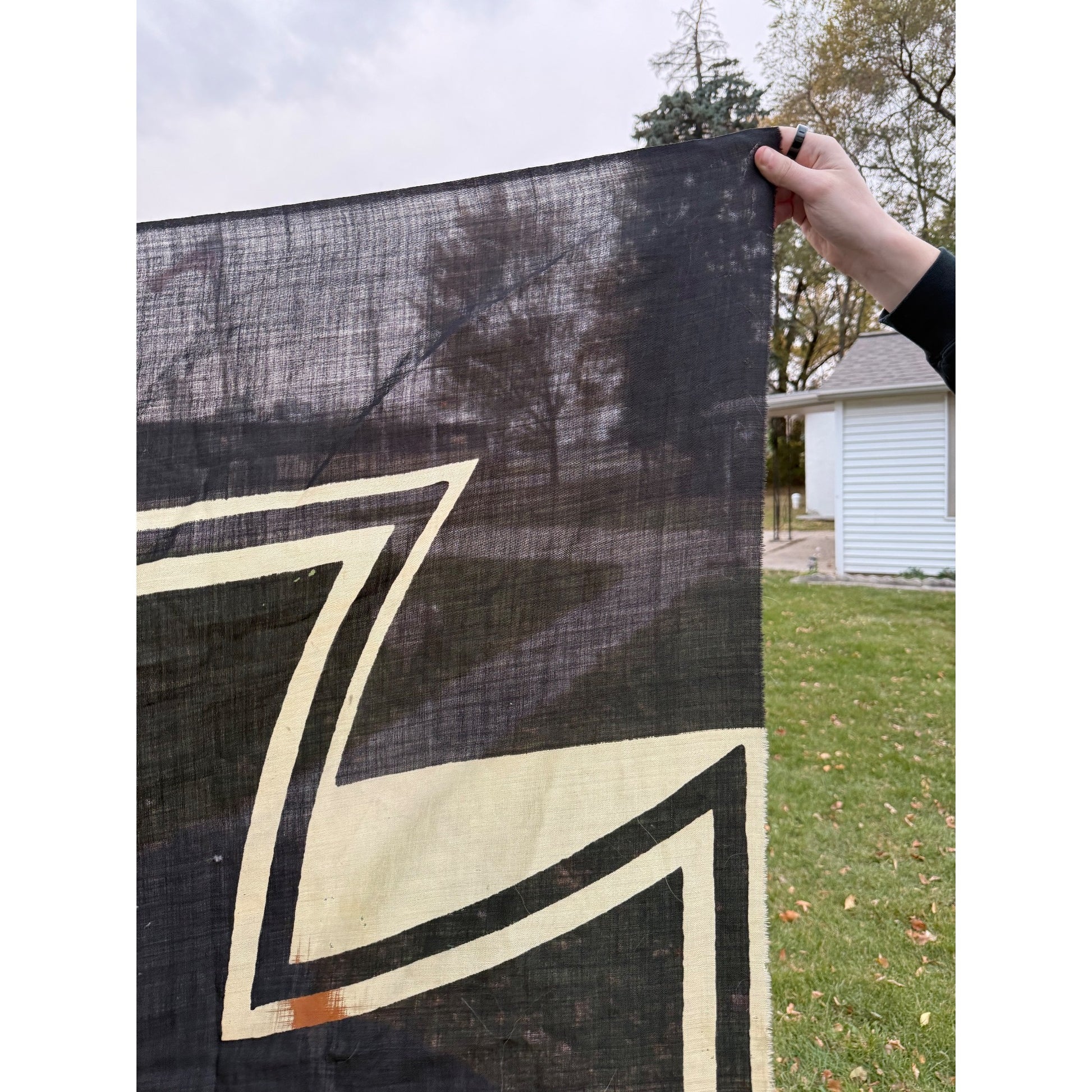 Original WWI Era Imperial German Jack Naval Ship's Flag Kriegsmarine