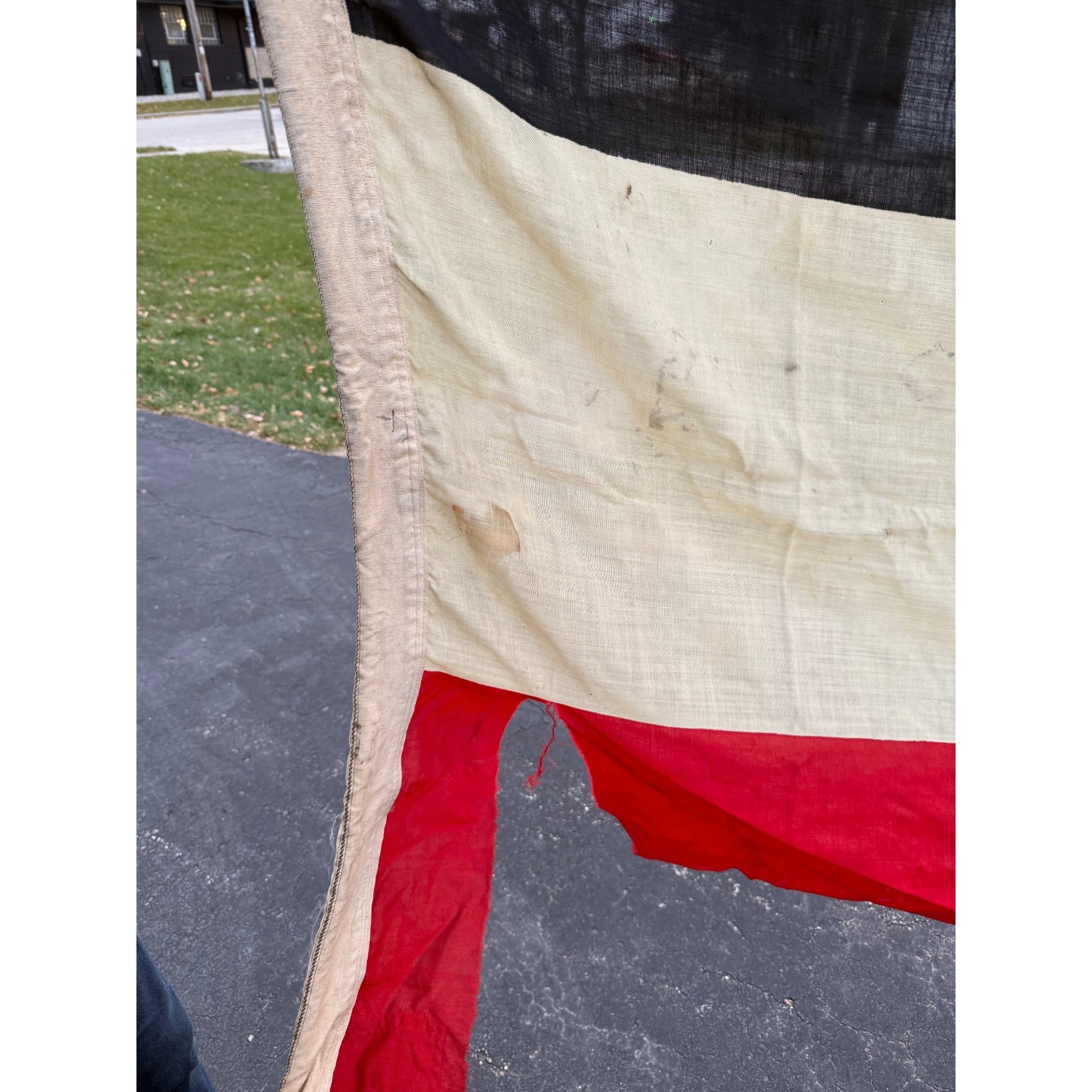 Original WWI Era Imperial German Jack Naval Ship's Flag Kriegsmarine