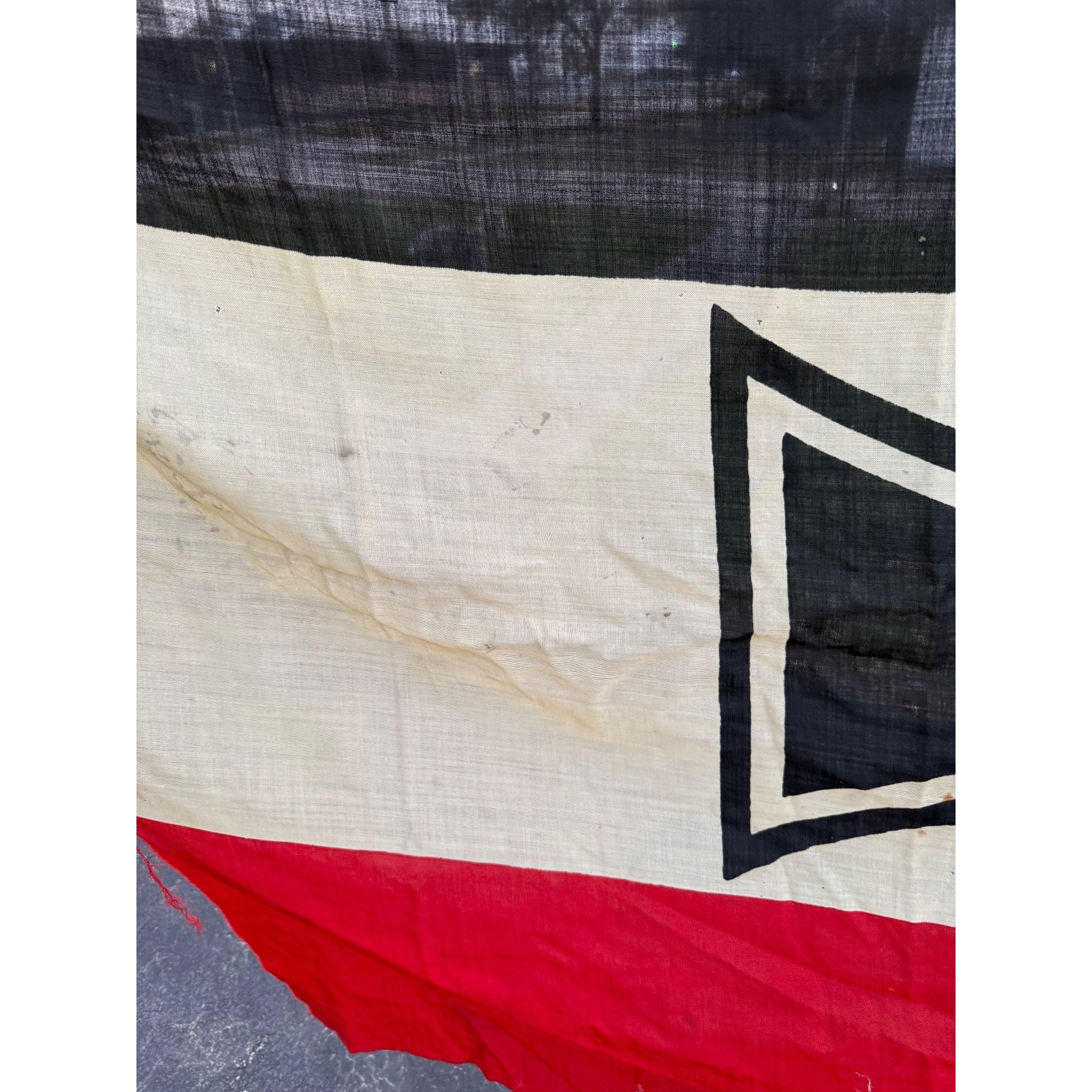 Original WWI Era Imperial German Jack Naval Ship's Flag Kriegsmarine