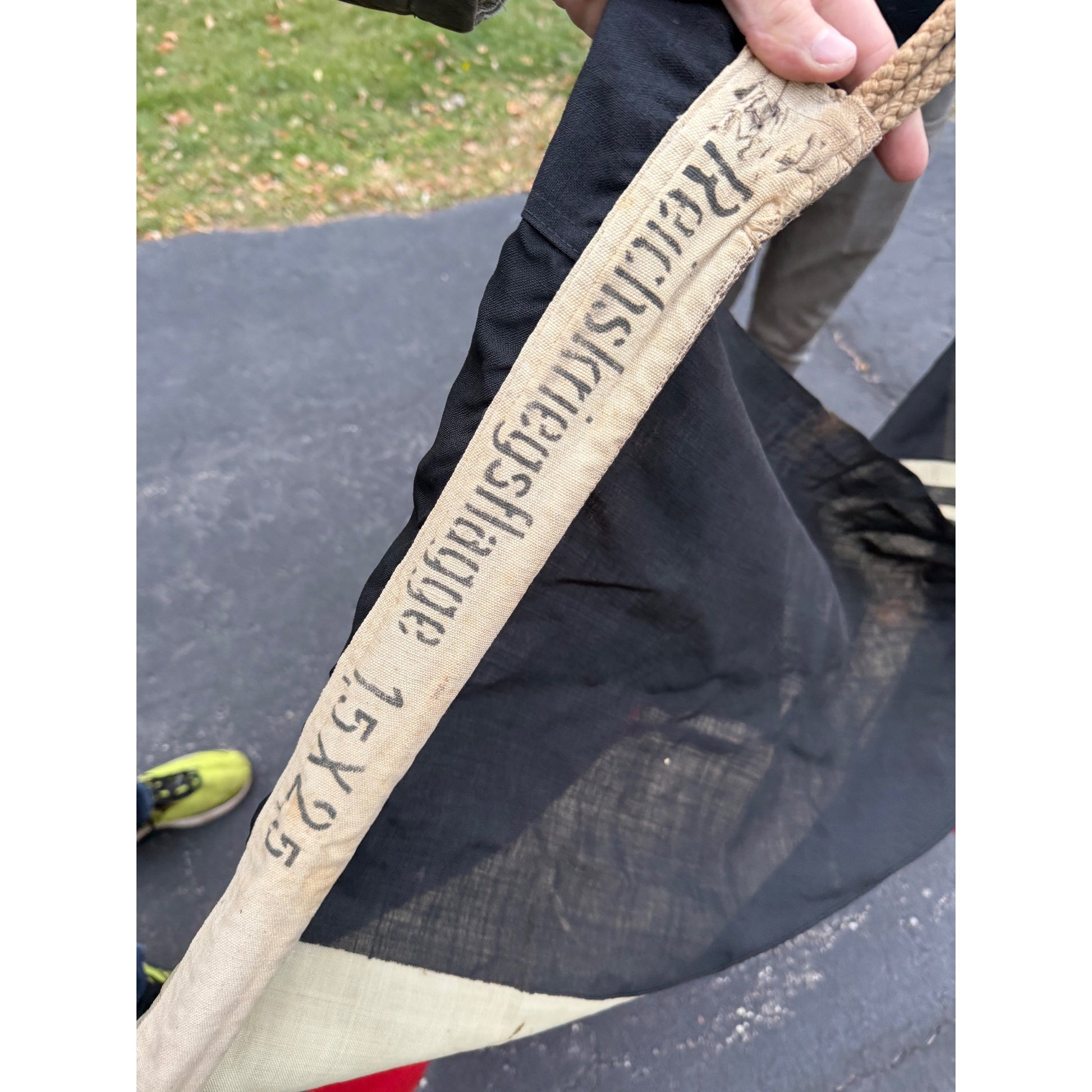 Original WWI Era Imperial German Jack Naval Ship's Flag Kriegsmarine