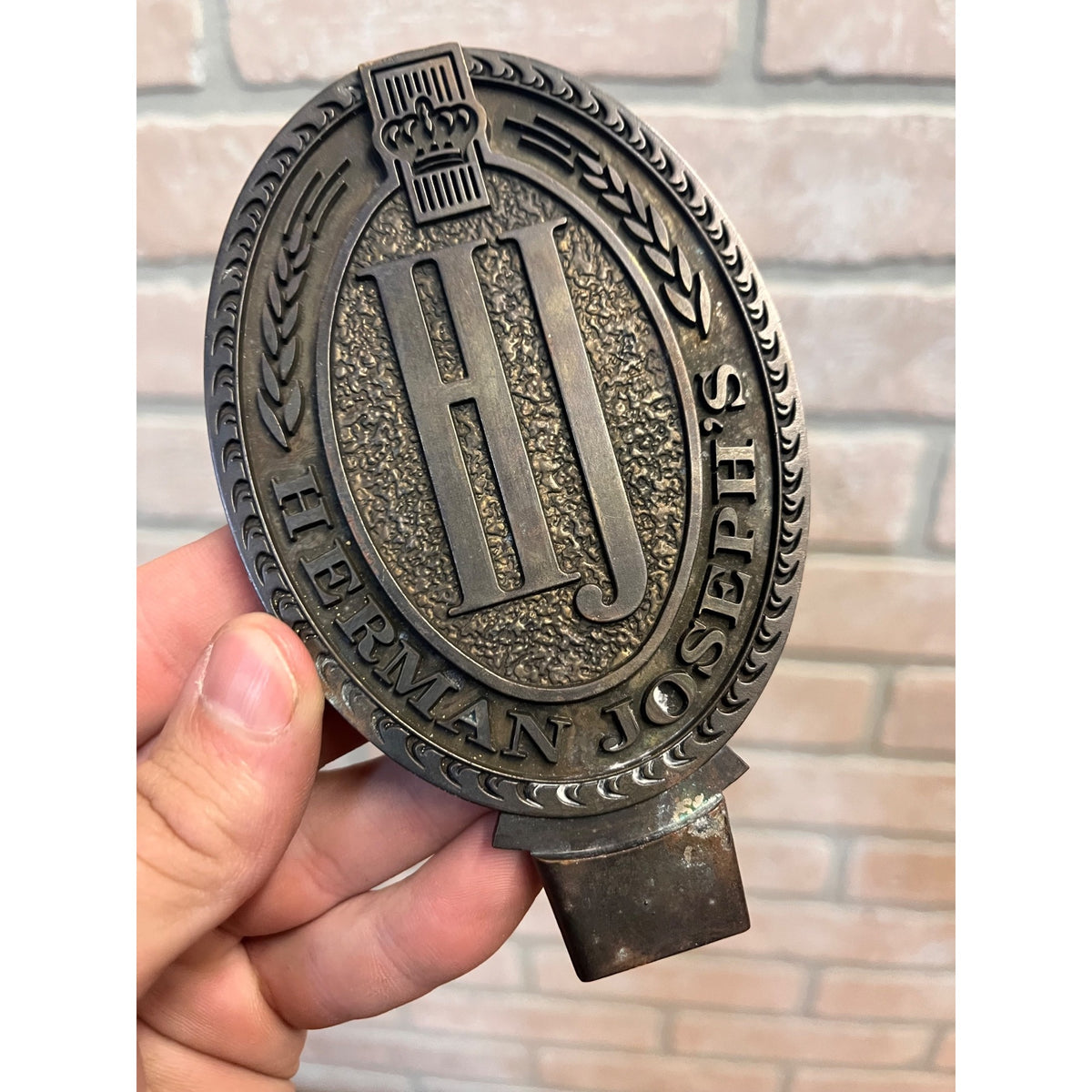 Vintage Herman Joseph's HJ German Style Lager Beer COPPER Tap Handle Topper