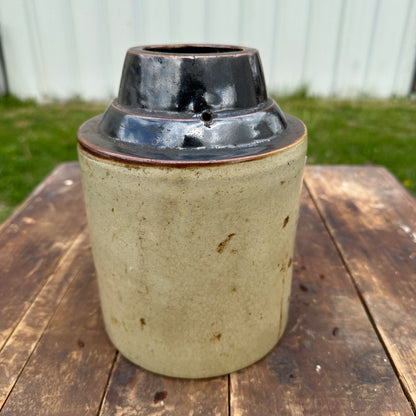 Antique Stoneware Glazed Preserves Jar Kitchen Decor