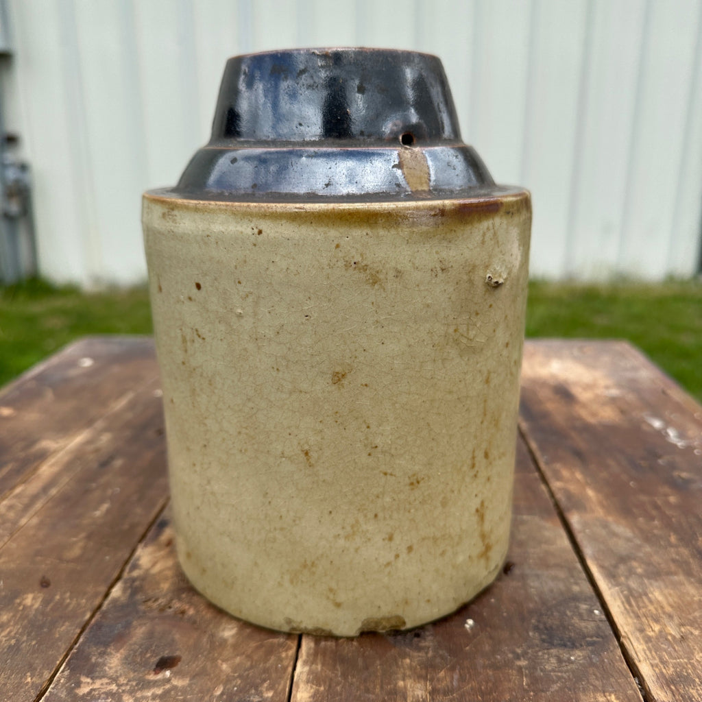 Antique Stoneware Glazed Preserves Jar Kitchen Decor