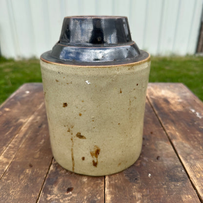 Antique Stoneware Glazed Preserves Jar Kitchen Decor