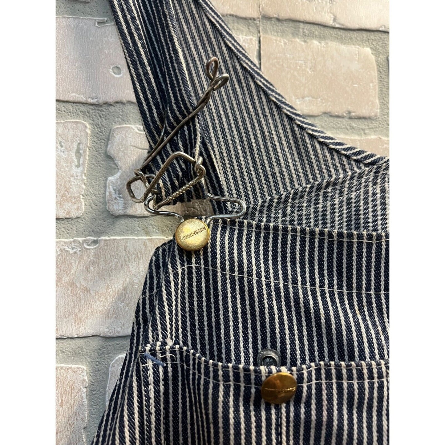 Vintage Sears Roebuck Toughskins Union Made Striped Overalls Workwear