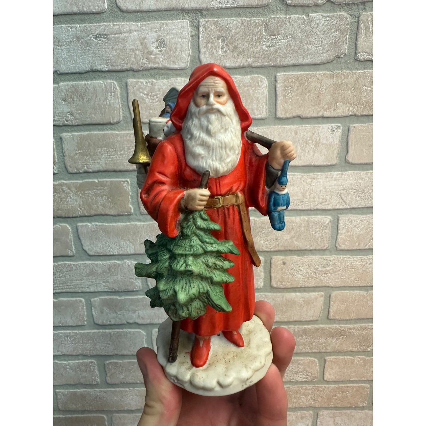 Vintage 1987 Enesco John Grossman Ceramic Santa Claus Figurine 6.5" Tall