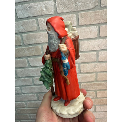 Vintage 1987 Enesco John Grossman Ceramic Santa Claus Figurine 6.5" Tall