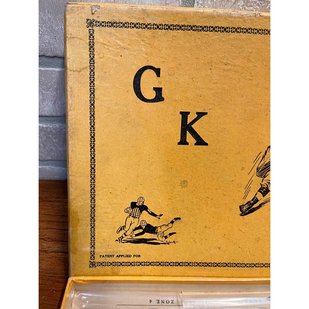Vintage Rare GK Miniature Football Board Game Milwaukee, Wisconsin Circa 1920s.