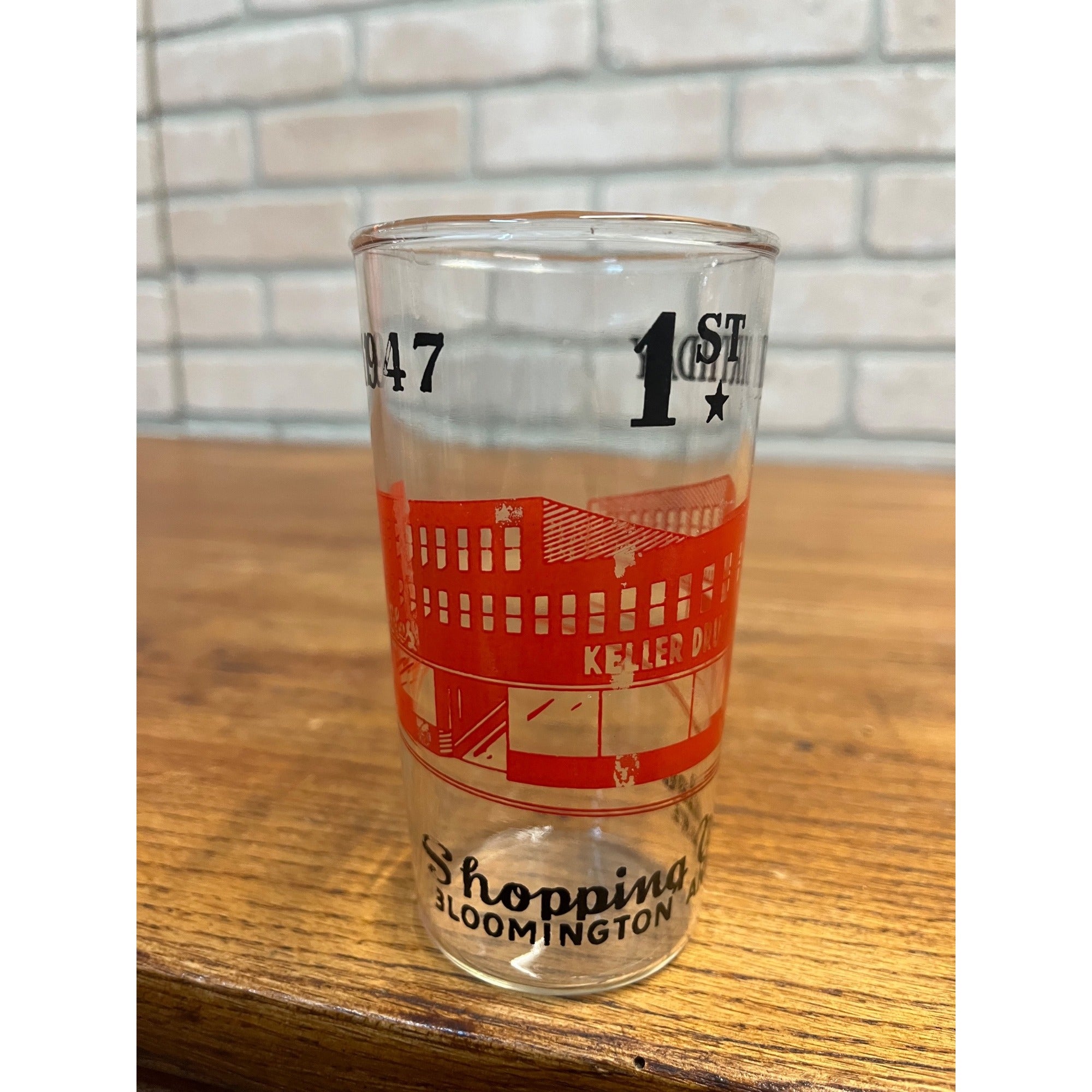 Vintage 1947 Gamble’s Department Store Bloomington MN Minnesota Glass Tumbler