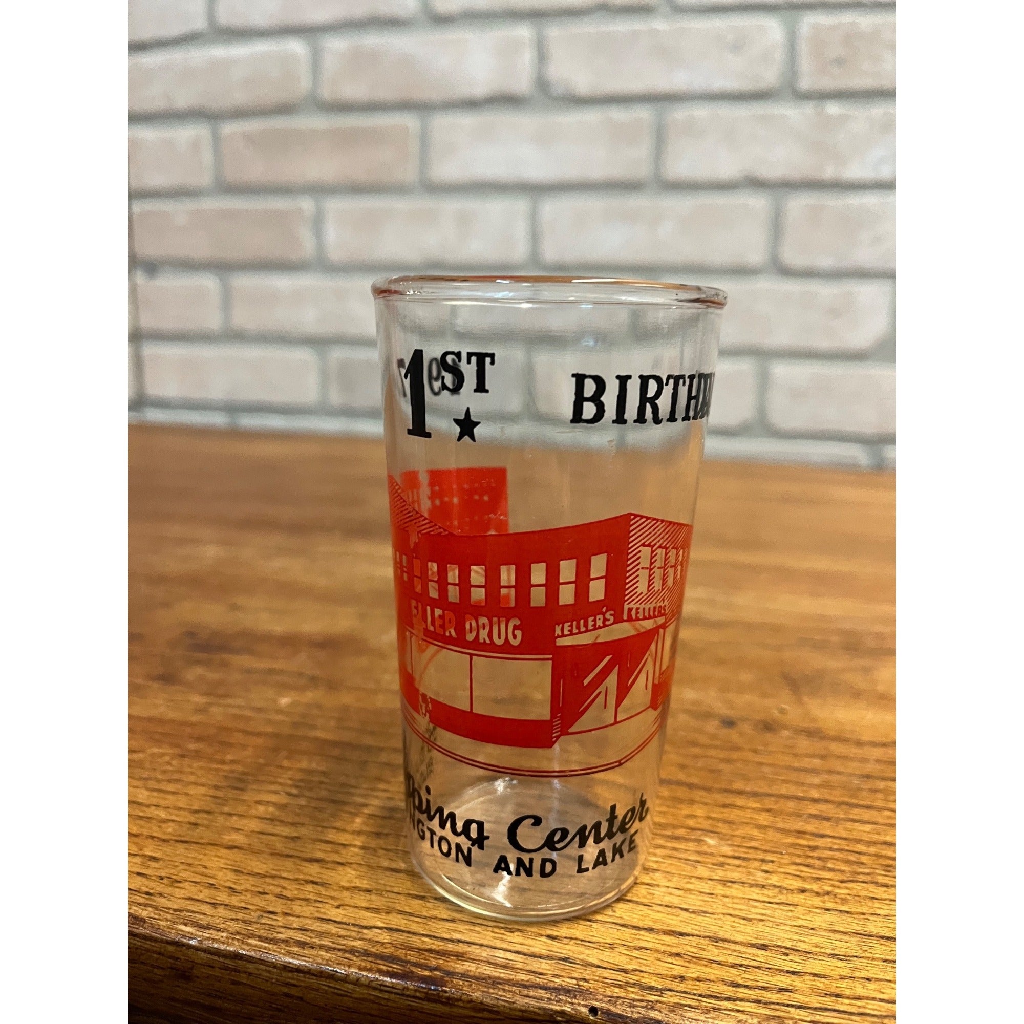 Vintage 1947 Gamble’s Department Store Bloomington MN Minnesota Glass Tumbler
