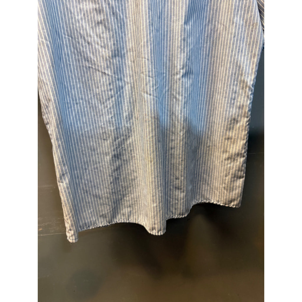 Vintage Chevrolet 1970s Workwear Service Dept Shirt Tony Blue Striped
