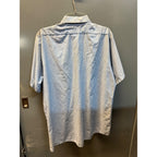 Vintage Chevrolet 1970s Workwear Service Dept Shirt Tony Blue Striped