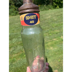 Standard Iso-Vis Glass 1 Quart Oil Bottle Metal Spout Top Glass