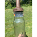 Standard Iso-Vis Glass 1 Quart Oil Bottle Metal Spout Top Glass