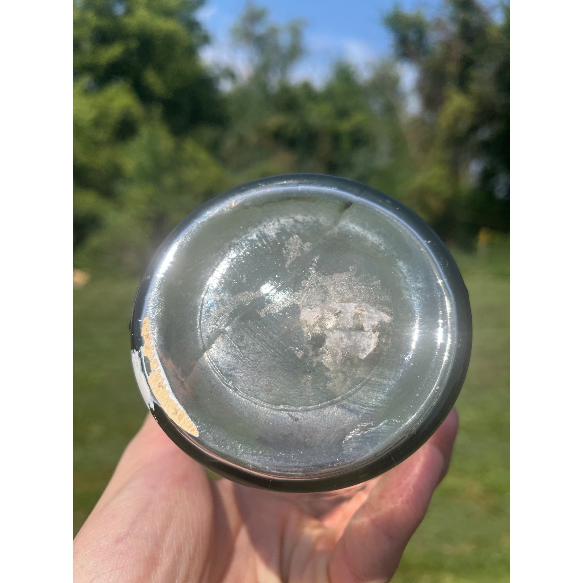 Standard Iso-Vis Glass 1 Quart Oil Bottle Metal Spout Top Glass