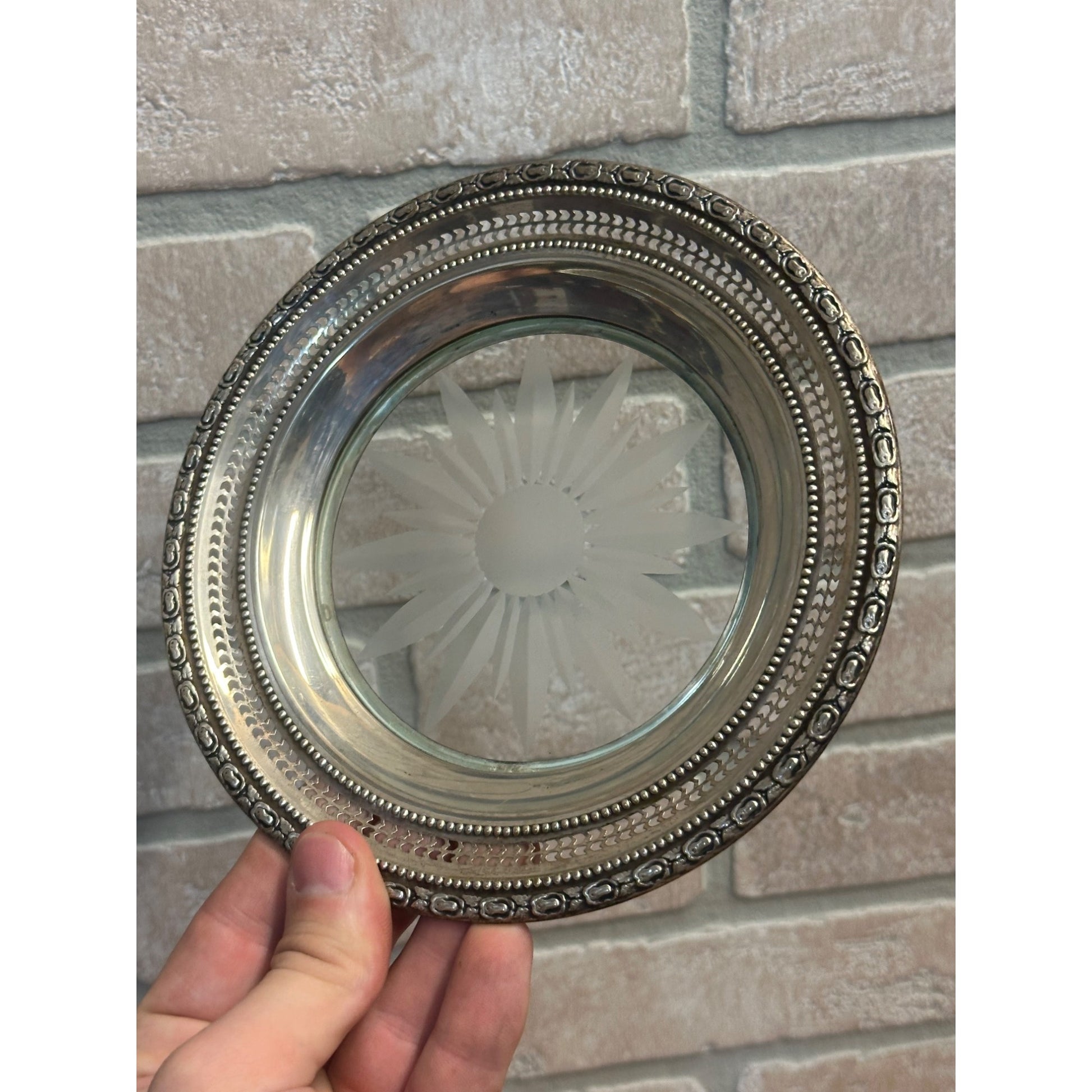 Frank M. Whiting "Talisman Rose" Sterling Silver  Lemon Dish 6.75"