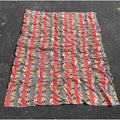 Vintage 1930s 40s Handmade Cotton Bedspread Coverlet Ruffled Quilt Folk Art