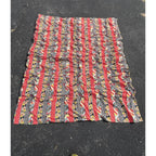 Vintage 1930s 40s Handmade Cotton Bedspread Coverlet Ruffled Quilt Folk Art