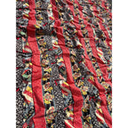 Vintage 1930s 40s Handmade Cotton Bedspread Coverlet Ruffled Quilt Folk Art