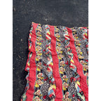 Vintage 1930s 40s Handmade Cotton Bedspread Coverlet Ruffled Quilt Folk Art