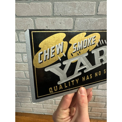 Vintage 1950s Yara Chewing & Smoking Tobacco Advertising Cardboard Sign 10.5"