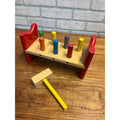 Vintage Playskool Pounding Bench Wooden Toy Game Flip Over Hammering 1970s