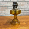 Vintage Aladdin Amber Yellow Oil Burner Lamp - No Chimney As-Is