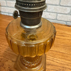 Vintage Aladdin Amber Yellow Oil Burner Lamp - No Chimney As-Is