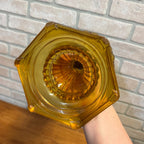 Vintage Aladdin Amber Yellow Oil Burner Lamp - No Chimney As-Is