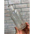Antique Glycozone Bottle CH Marchand New York NY Glass Medicine Jar Embossed