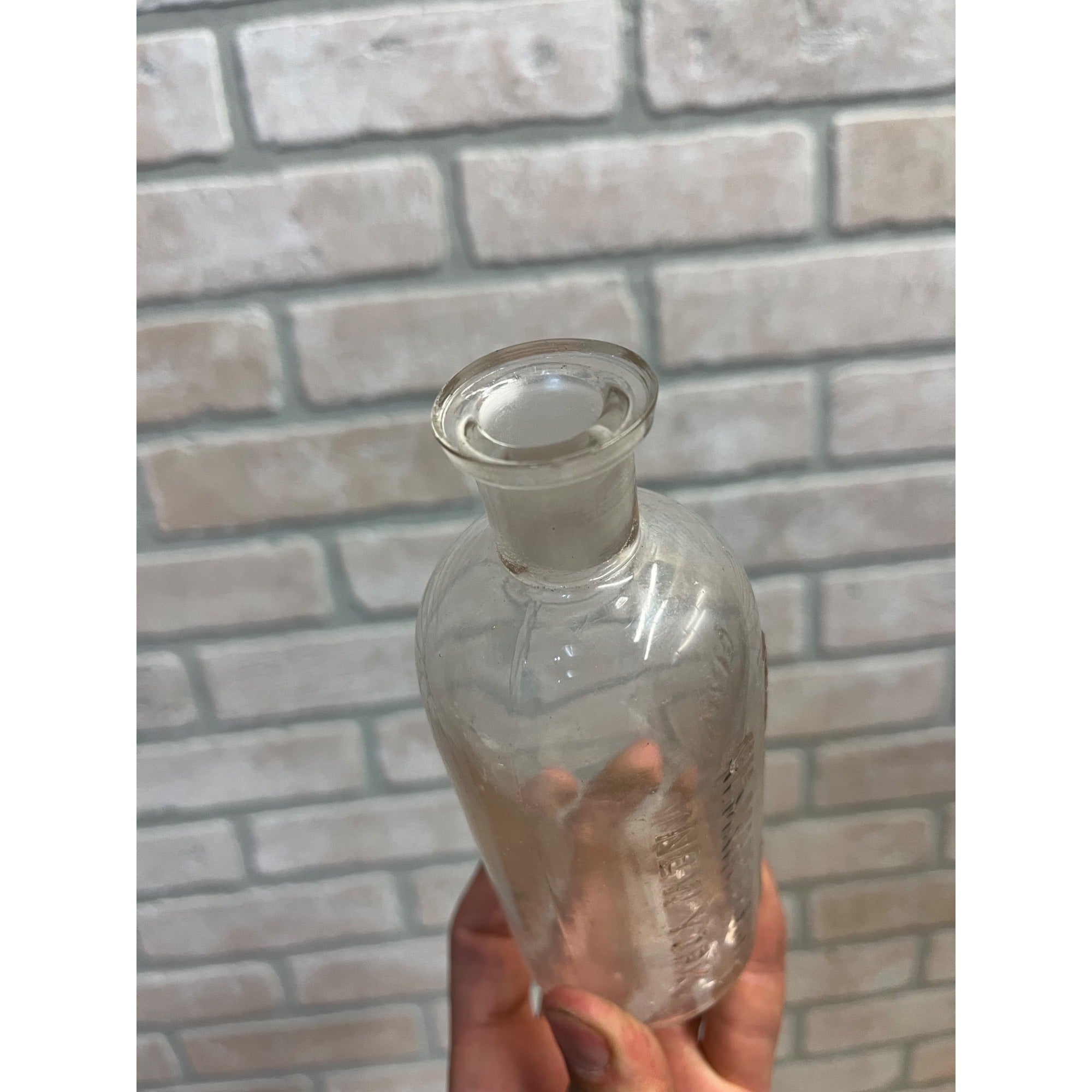 Antique Glycozone Bottle CH Marchand New York NY Glass Medicine Jar Embossed