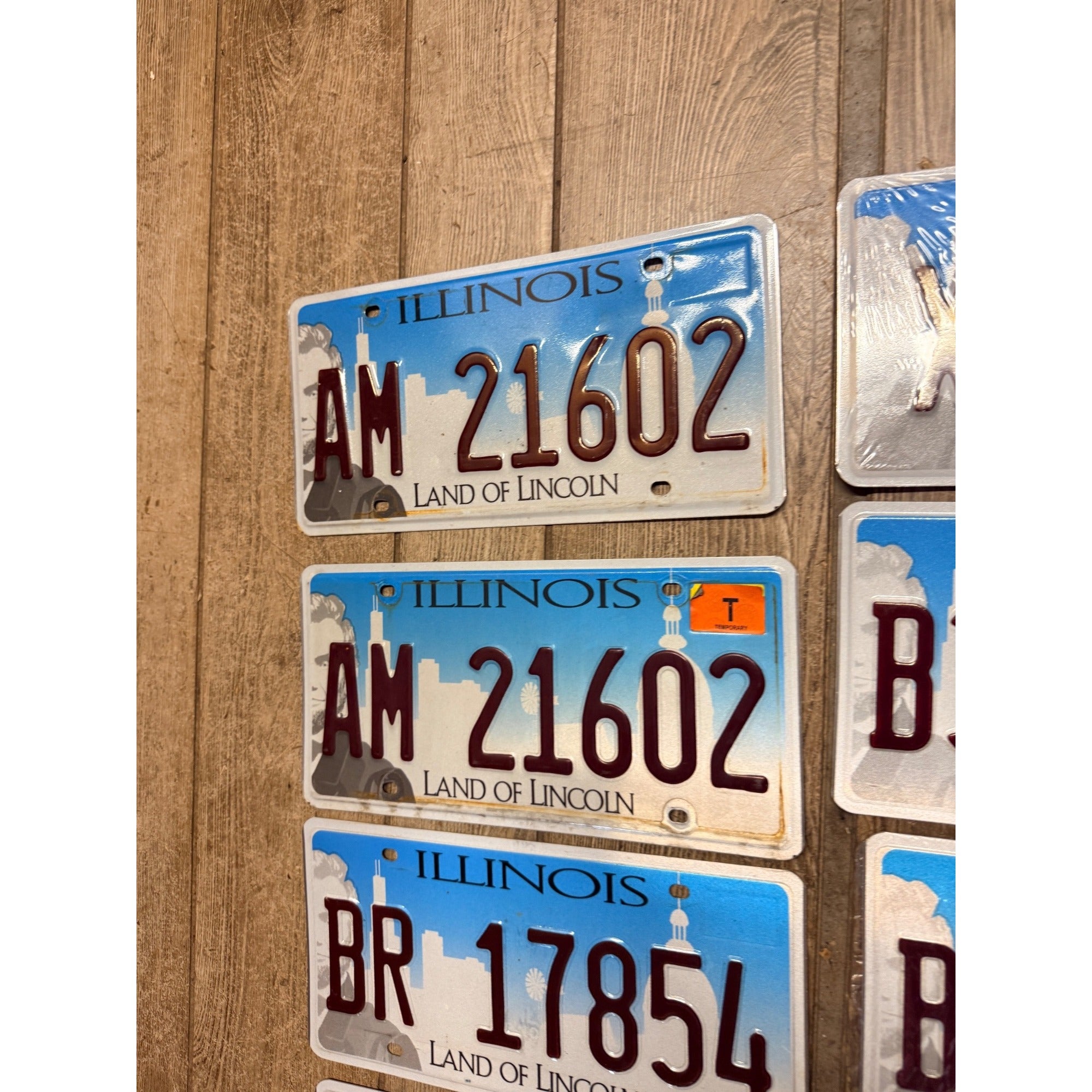 Vintage Large Lot (10) Illinois Skyline License Plates 2020s Land of Lincoln