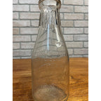 Vintage Fountain City Dairy Fond Du Lac Wisconsin One Quart Glass Milk Bottle